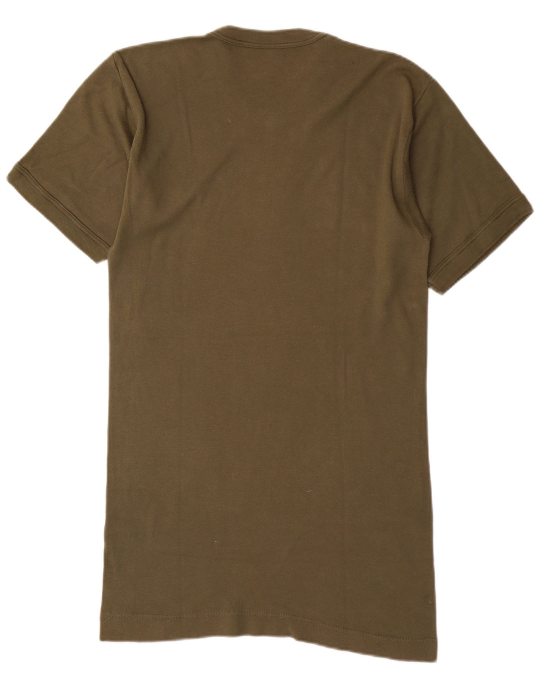 T-shirt męski w stylu vintage, średnia bawełna khaki