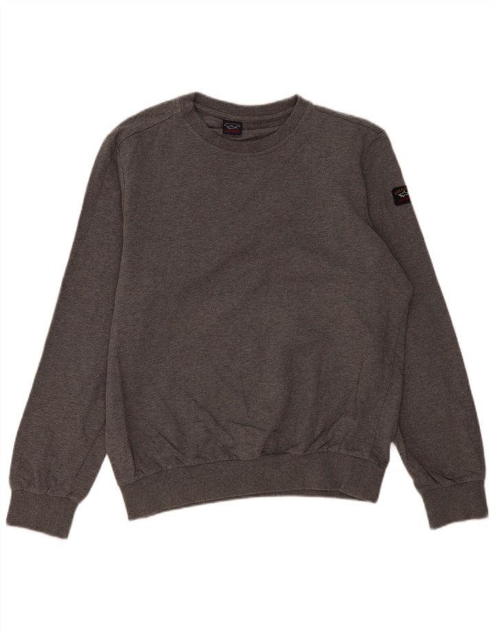 Męska bluza Paul & Shark, duża, szara, nakrapiana bawełna