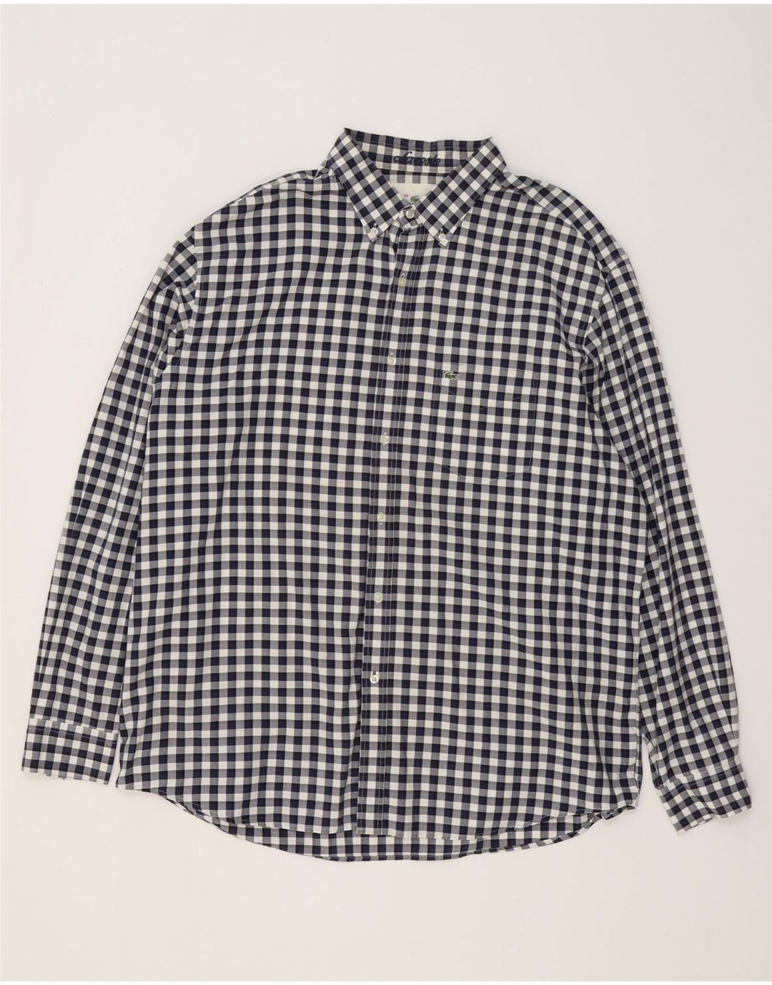 Koszula męska Lacoste o regularnym kroju, rozmiar 46, 2XL, granatowa, bawełniana w kratkę