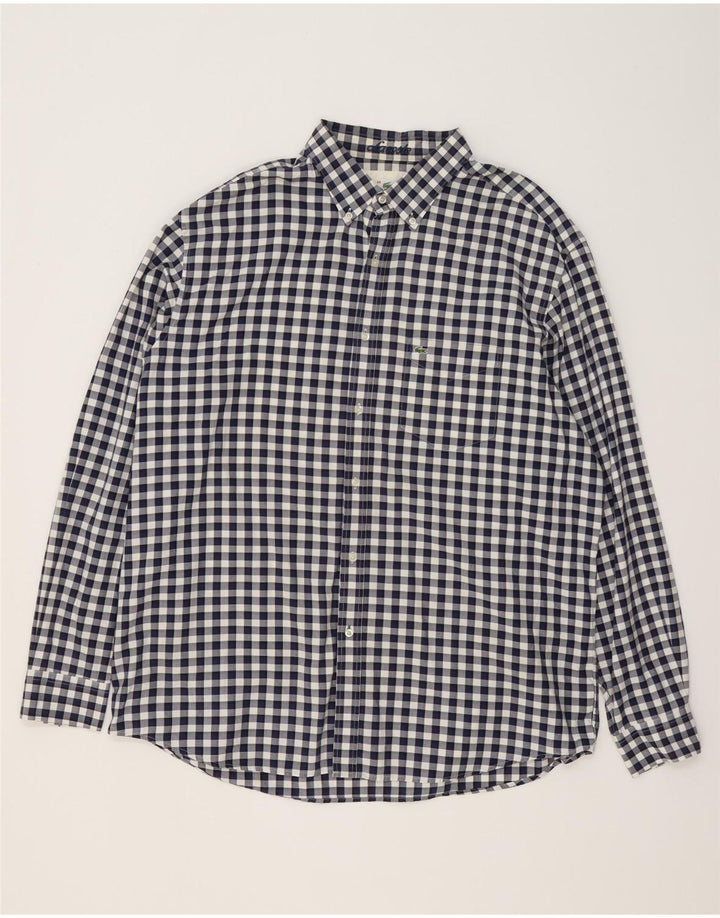 Koszula męska Lacoste o regularnym kroju, rozmiar 46, 2XL, granatowa, bawełniana w kratkę