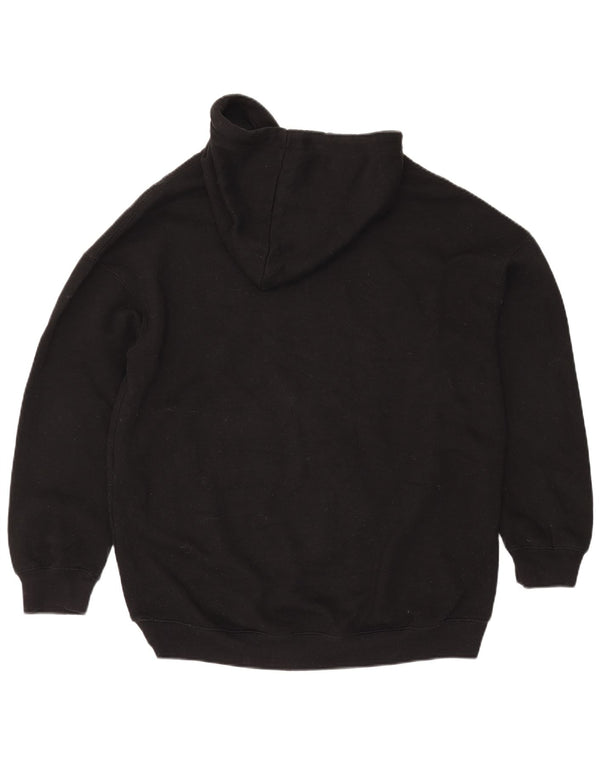 Zara Womens Oversized Hoodie Jumper UK 10 Small Black Polyester