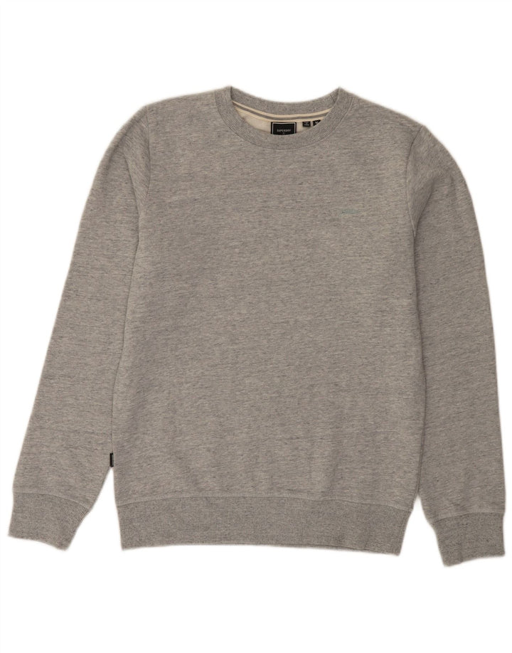 Męski sweter Superdry, średnioszary, bawełniany w cętki