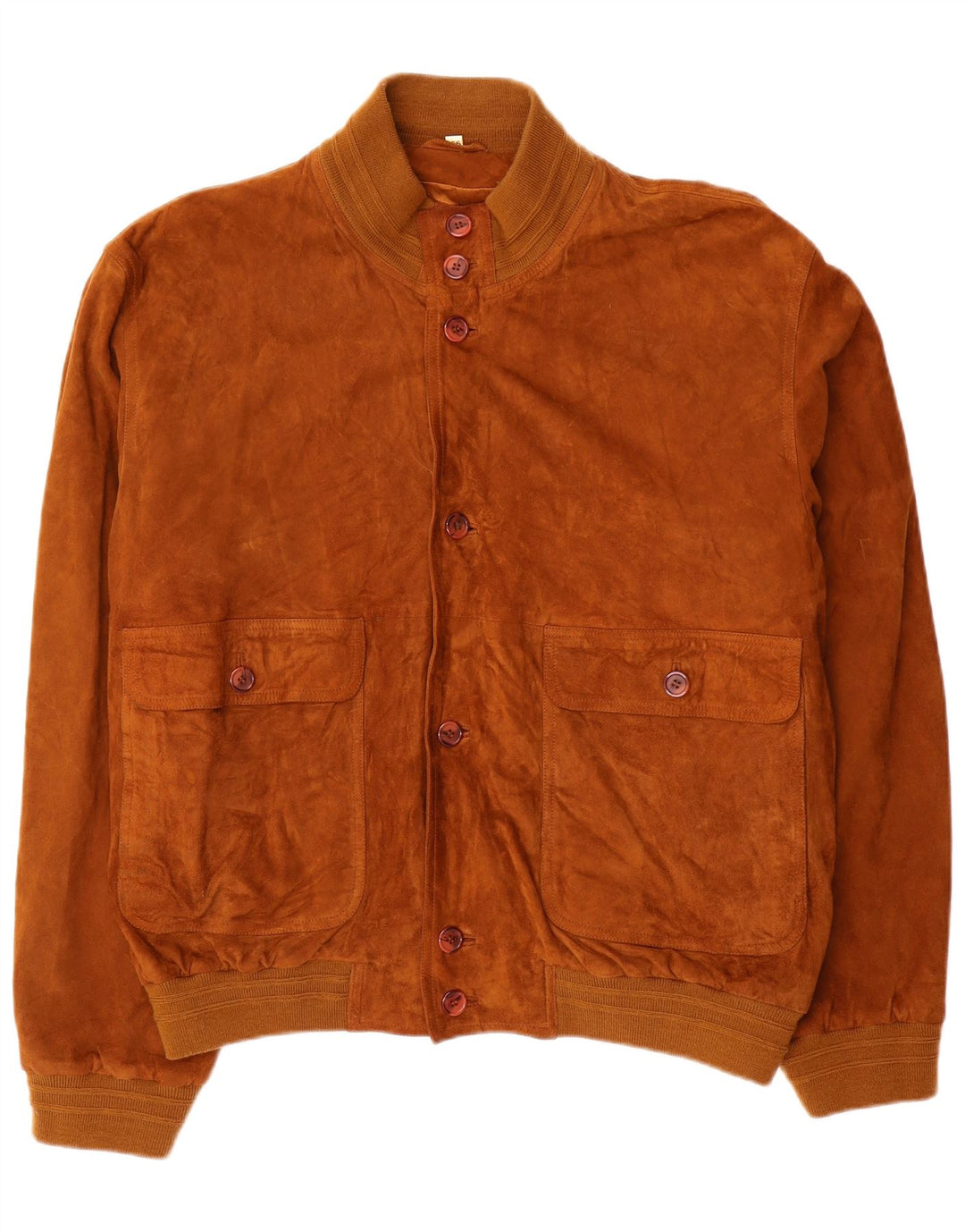 Vintage męska zamszowa kurtka bomber IT 56 3XL brązowa skóra