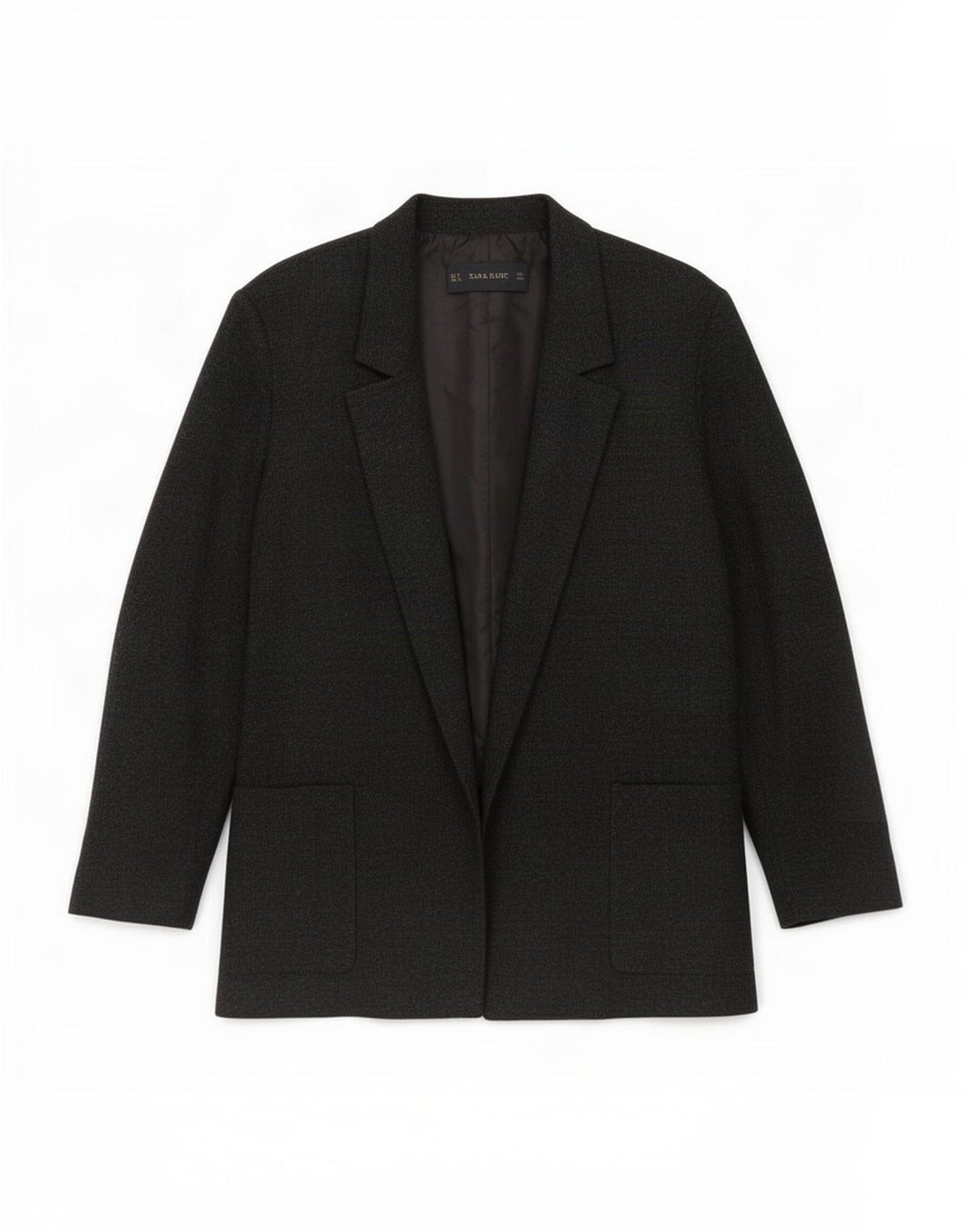 Kurtka damska Zara Open Blazer UK 14, duża czarna