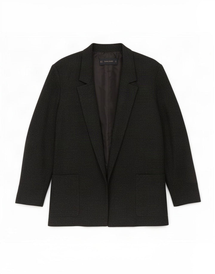 Kurtka damska Zara Open Blazer UK 14, duża czarna