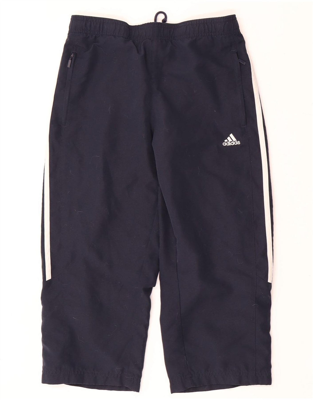 Damskie spodnie dresowe Adidas Capri UK 10, małe, granatowe, poliestrowe