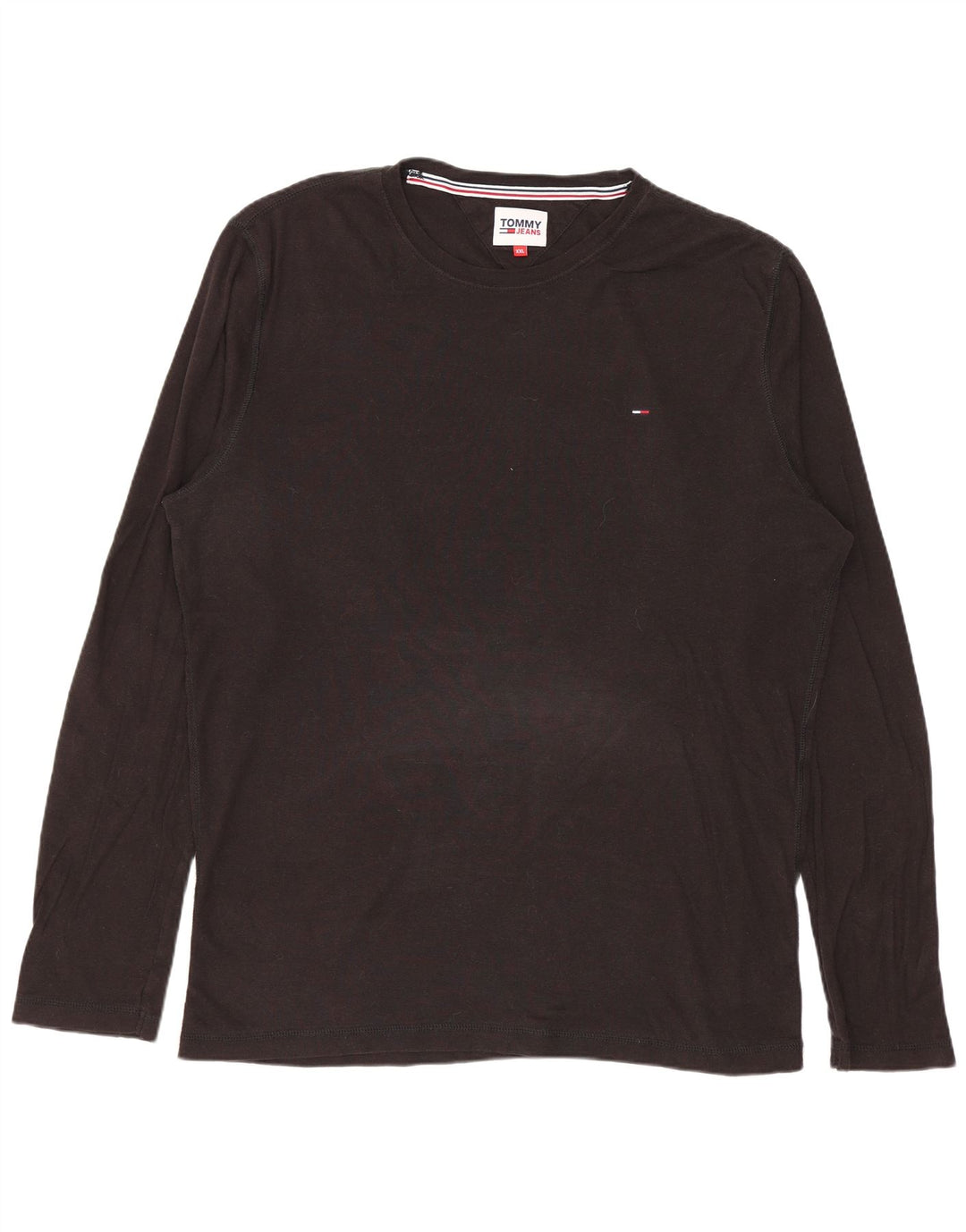 Top męski TOMMY HILFIGER z długim rękawem, 2XL, czarny, bawełniany