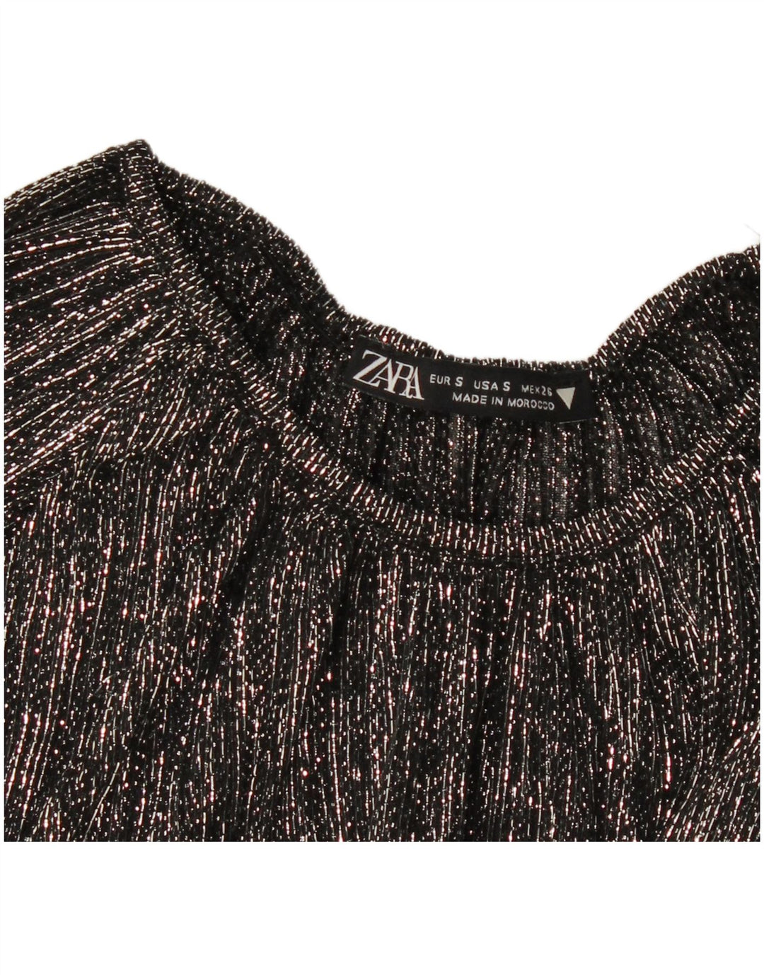 Damska bluzka oversize z długim rękawem ZARA UK 10 w małe czarne paski