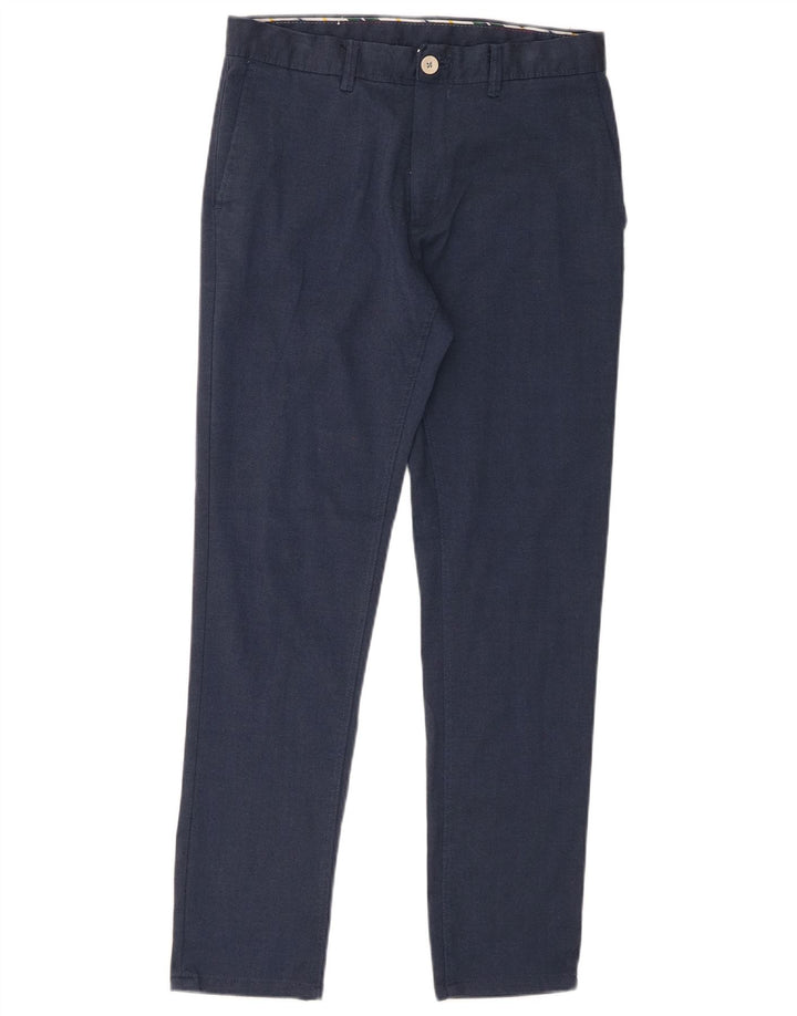 Męskie spodnie chino Zara EU 38 Small W30 L29 Granatowy poliester