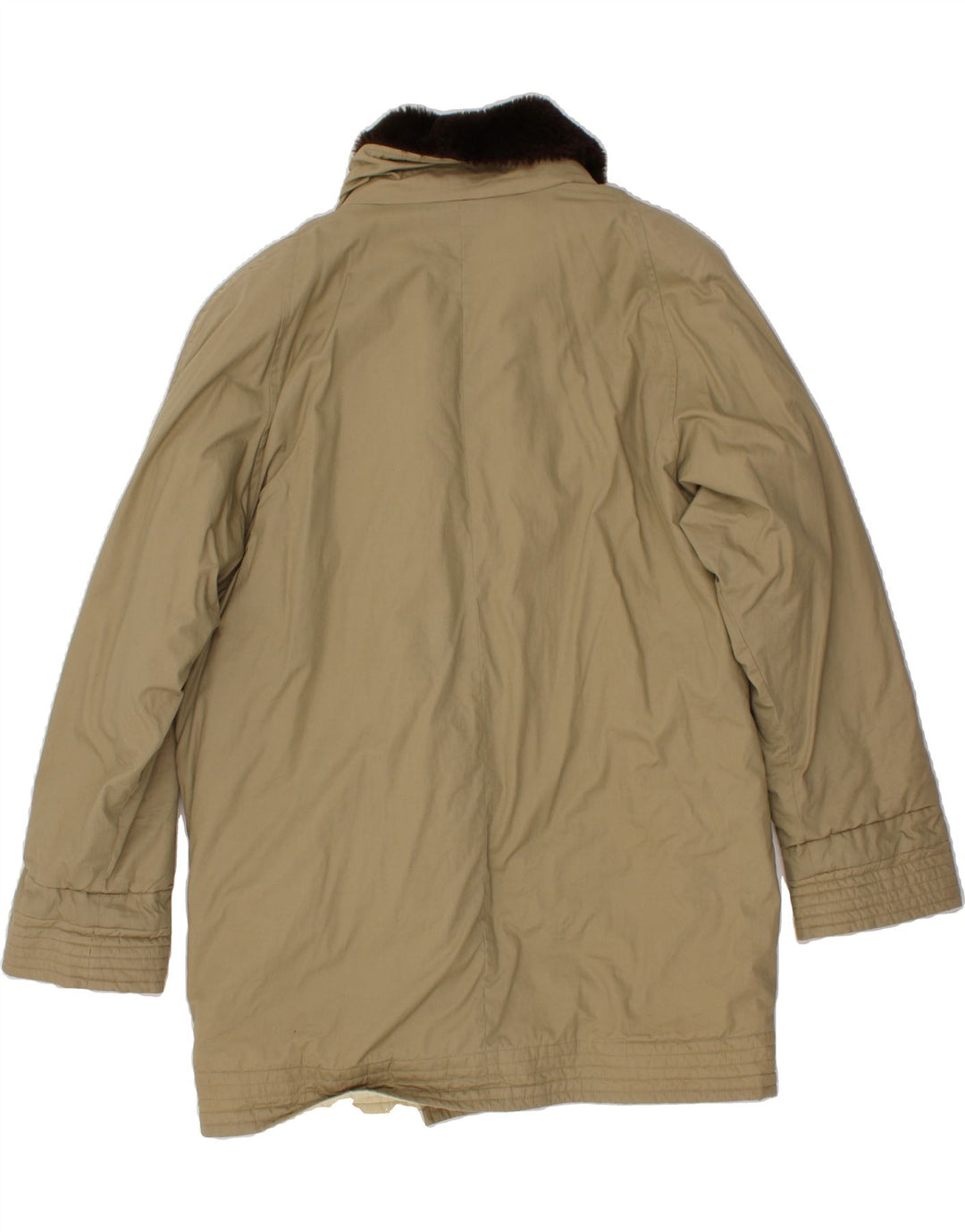 VINTAGE Womens Double Breasted Coat EU 48 2XL Beige Cotton Vintage Vintage and Second-Hand Vintage from Messina Hembry 