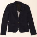MASSIMO DUTTI Womens 1 Button Blazer Jacket EU 36 XS Navy Blue Viscose Vintage Massimo Dutti and Second-Hand Massimo Dutti from Messina Hembry 