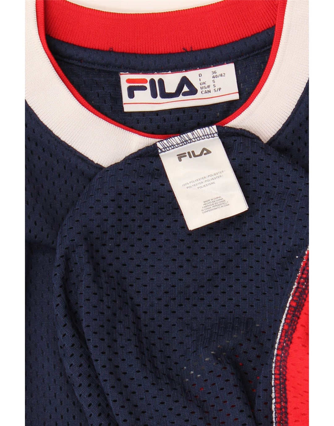Męska koszulka z grafiką FILA, mała, granatowa