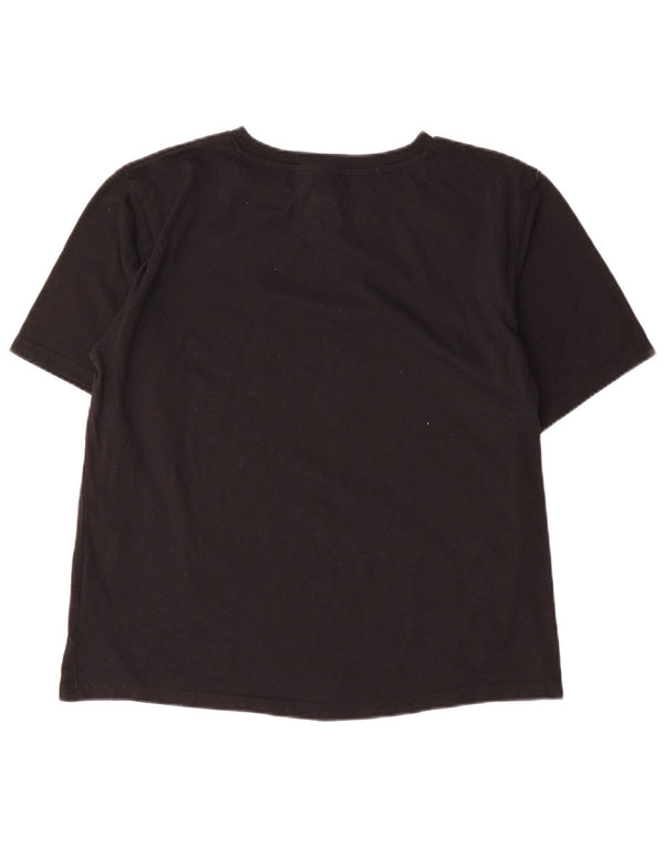 AUSTRALIAN L'ALPINA Womens T-Shirt Top UK 16 Large Black Cotton