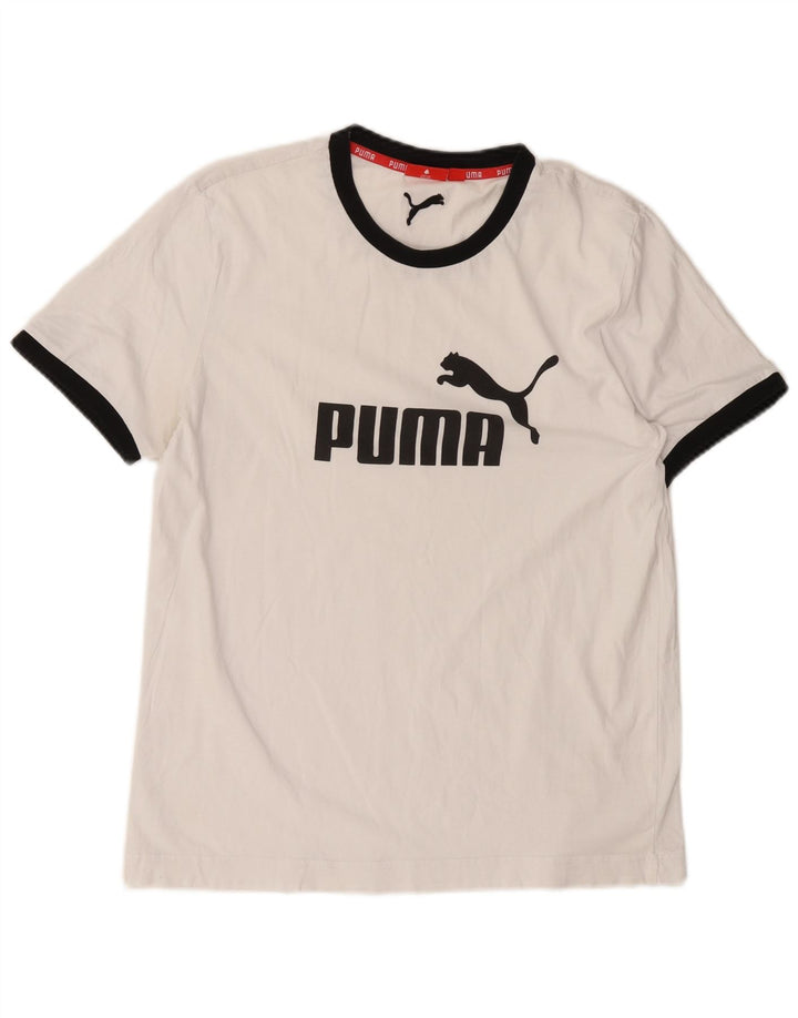 Męska koszulka z grafiką Puma Top, średnia biel