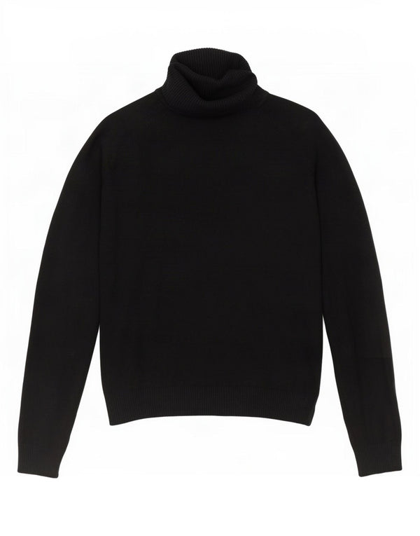 Sweter damski Zara z okrągłym dekoltem, UK 10, mały, czarny, bawełniany