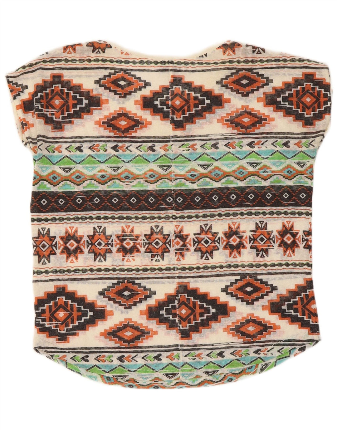 T-shirt damski Zara Top UK 14 Średni, wielokolorowy, geometryczny poliester
