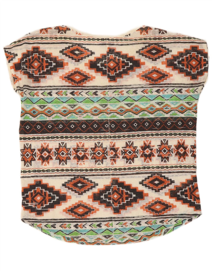 T-shirt damski Zara Top UK 14 Średni, wielokolorowy, geometryczny poliester