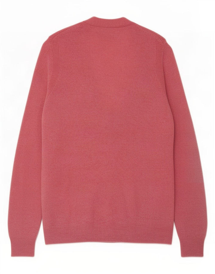 Marks & Spencer Damski sweter kardigan UK 16, duży, różowy, wełniany