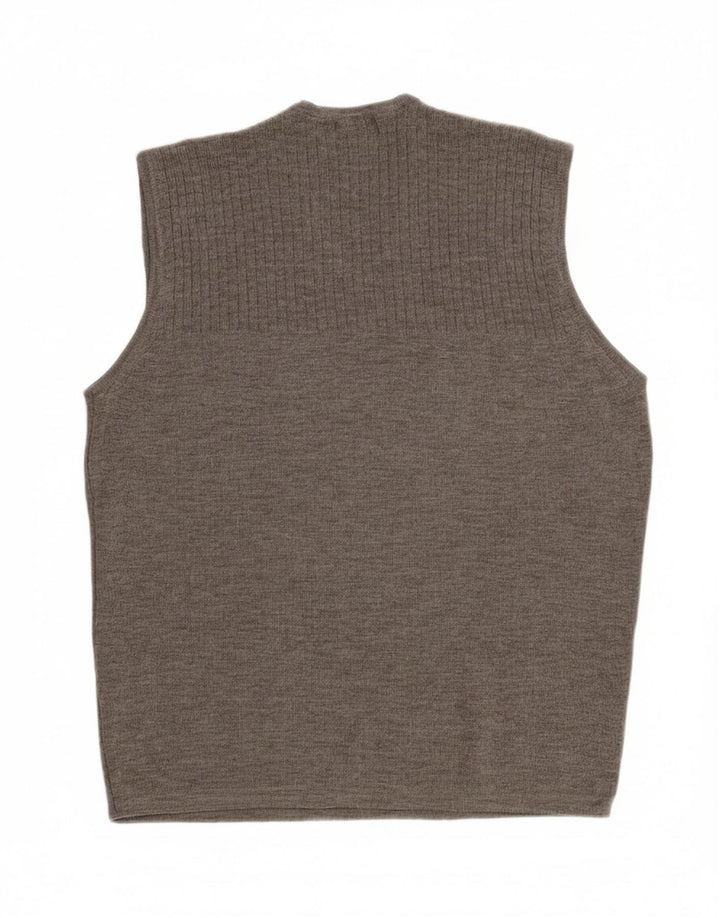 MASSIMO DUTTI Mens Vest Tank Top XL Grey New Wool