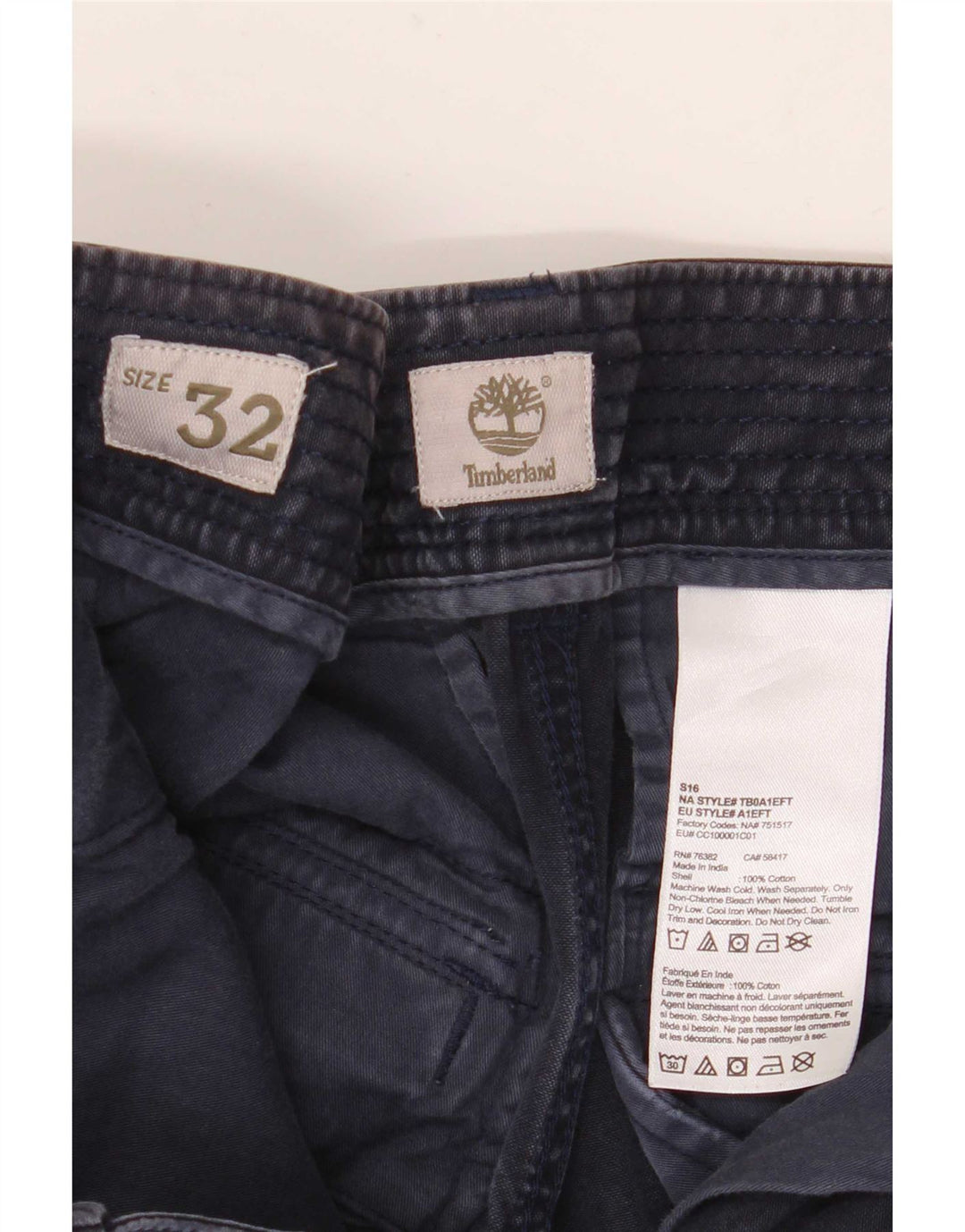 Męskie spodenki cargo Timberland W32 Średni granatowy, bawełniany