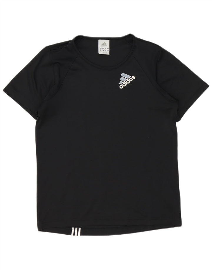 Męska koszulka z grafiką Adidas Top, średni czarny poliester