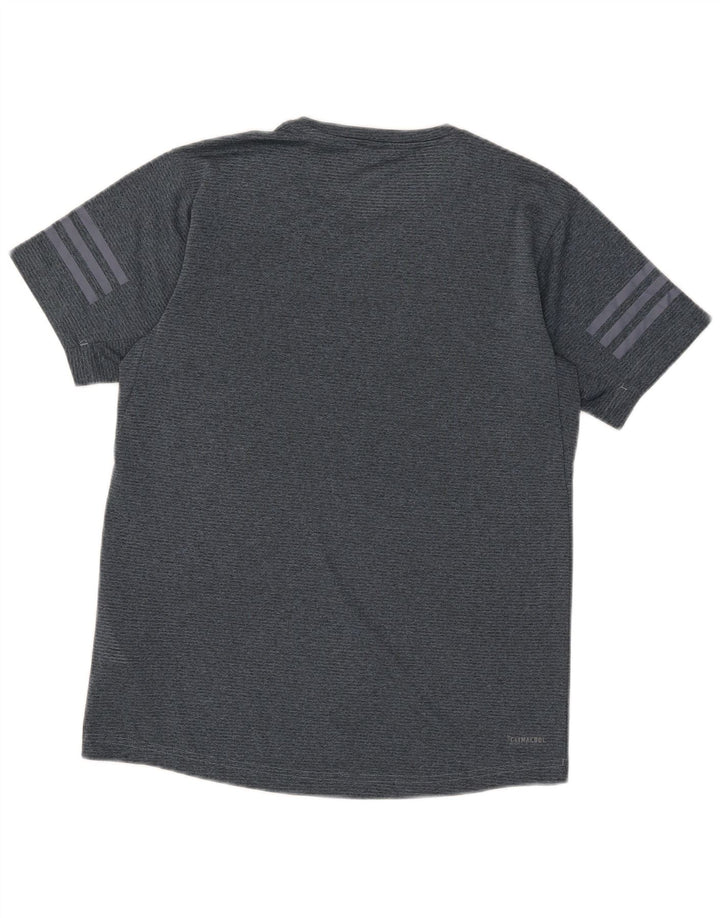 Męski T-shirt ADIDAS Climacool, mały, niebieski, nakrapiany poliester