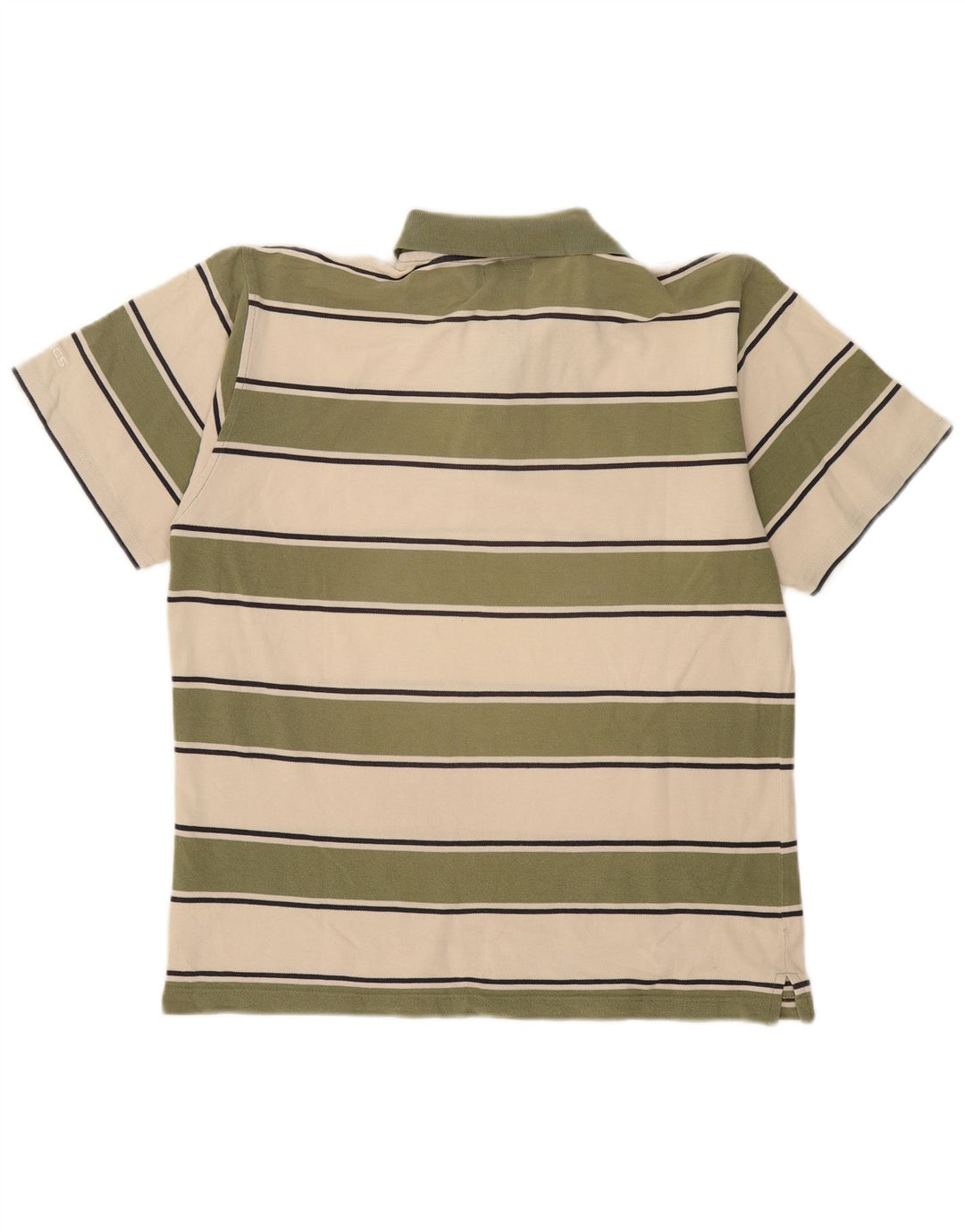 Męska koszulka polo Asics, bawełniana w paski w kolorze khaki