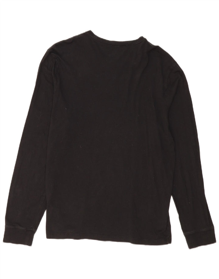 Top damski J. CREW z długim rękawem, UK 16, duży, czarny, bawełniany