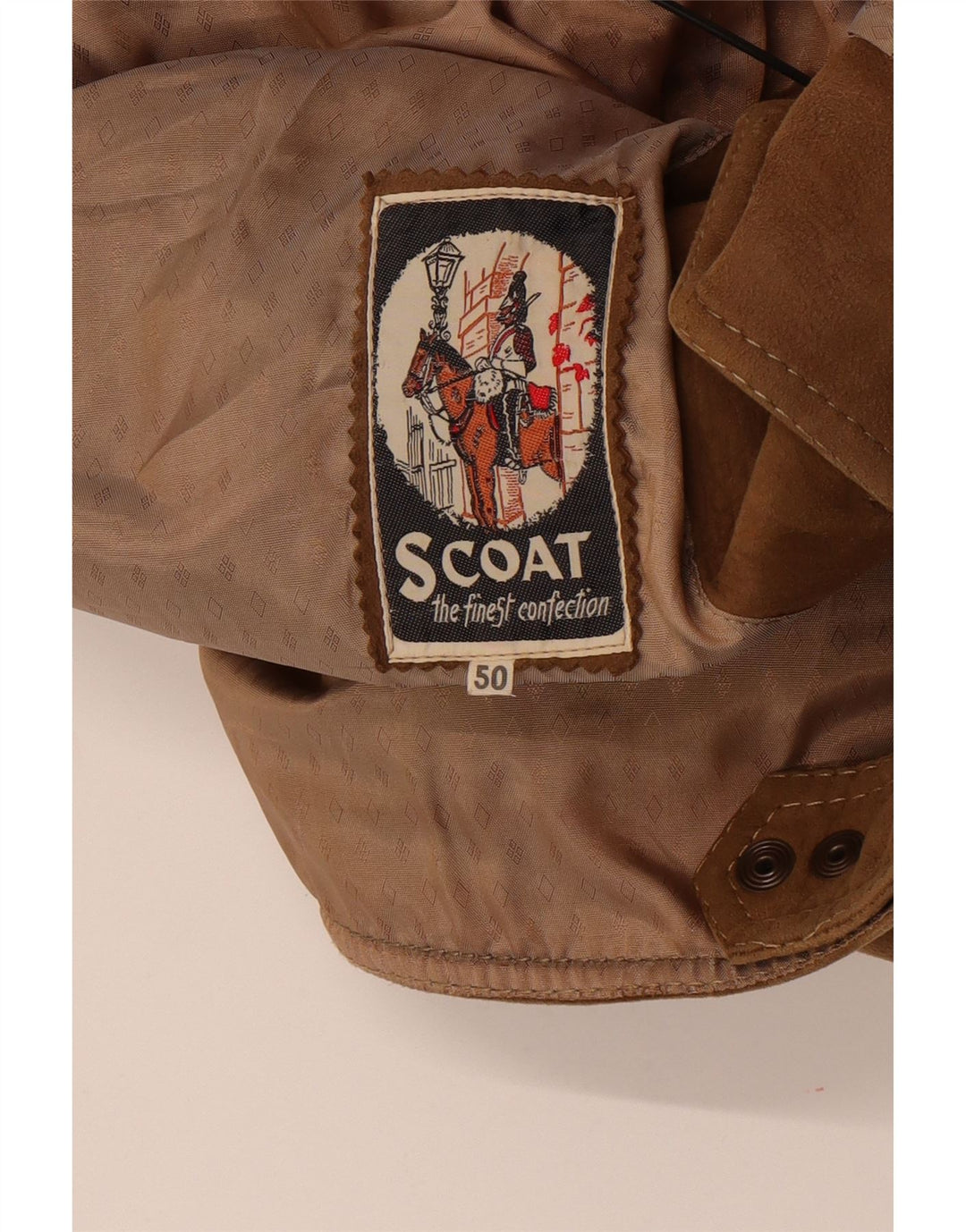 Vintage męska zamszowa kurtka IT 50 duża brązowa