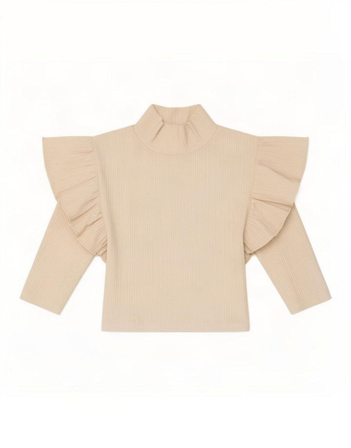 Damski krótki top Zara z rękawem 3/4, UK 8, mały, biały