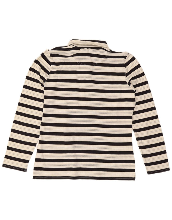 Damska koszulka polo z długim rękawem Conte of Florence UK 18 XL w czarne paski