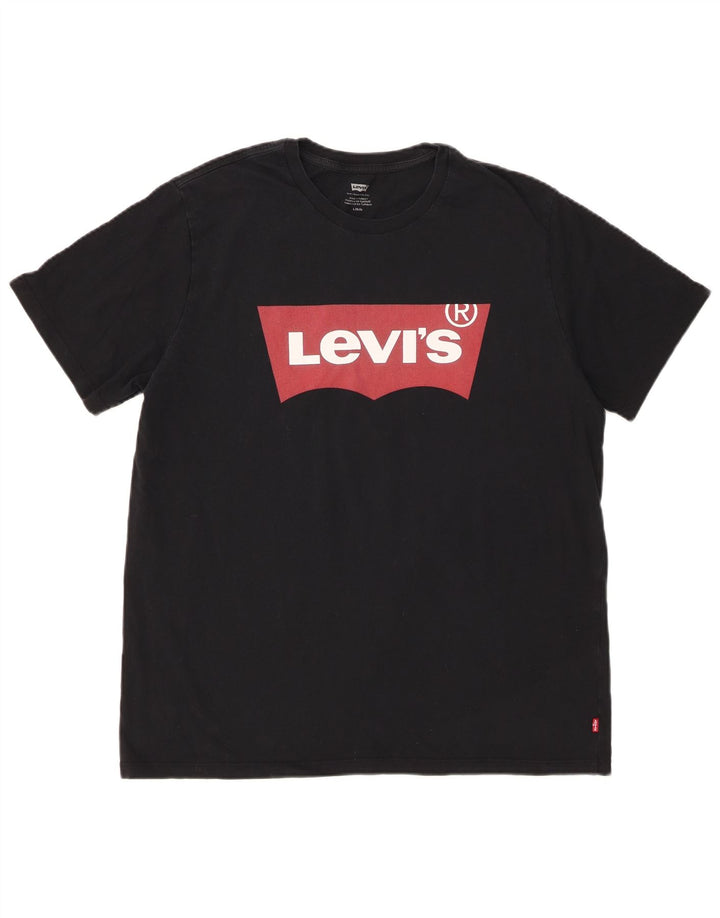 Męski T-shirt z grafiką Levi's, duży, czarny