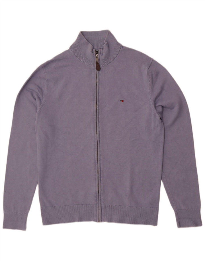 Męski sweter rozpinany Tommy Hilfiger, duży, niebieski, bawełniany