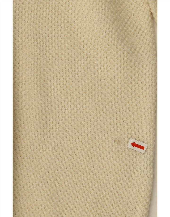 Vintage męski sweter z dekoltem w kształcie litery V IT 50 średni złamanej bieli