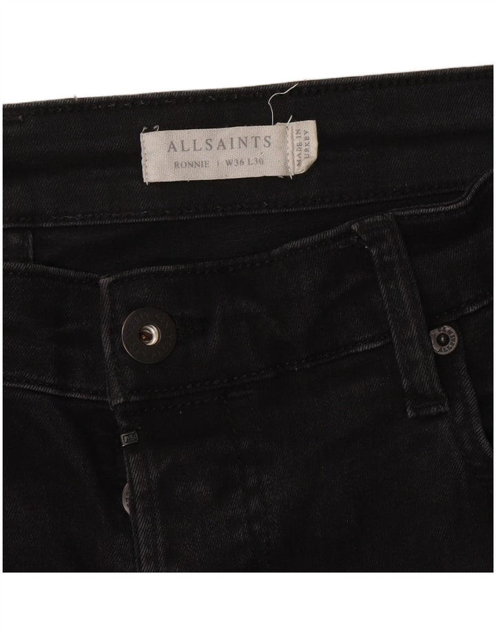 All Saints Męskie Ronnie Slim Jeans W36 L30 Czarna bawełna