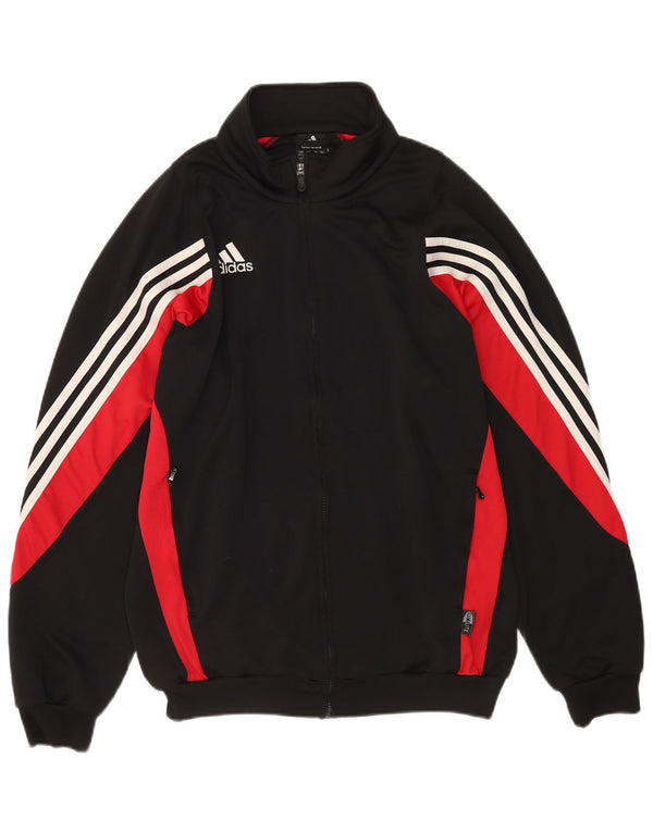 Adidas Męska kurtka dresowa Climalite UK 44/46, duża czarna, z blokami kolorów