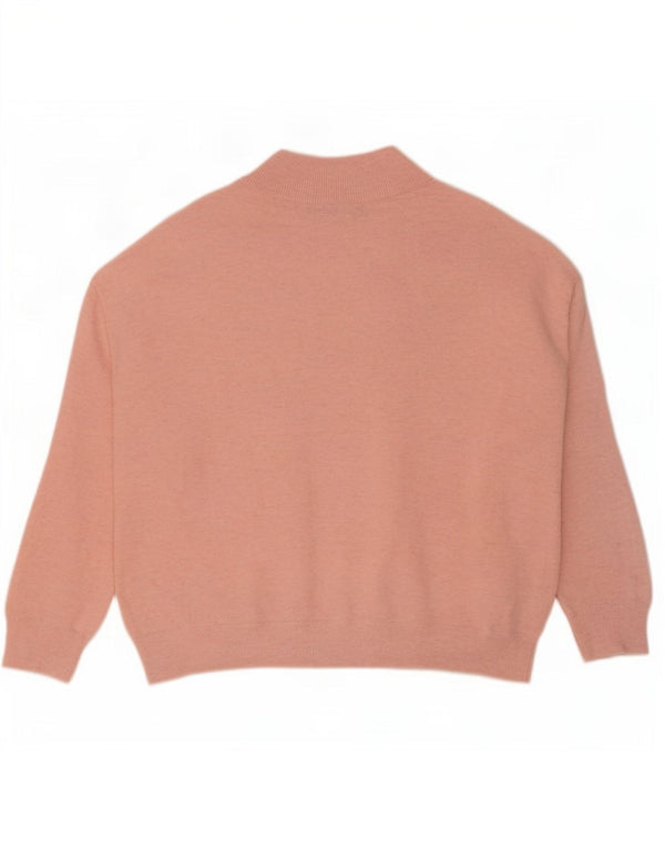 Marks & Spencer Damski sweter oversize z dekoltem w kształcie litery V, UK 10, mały, różowy