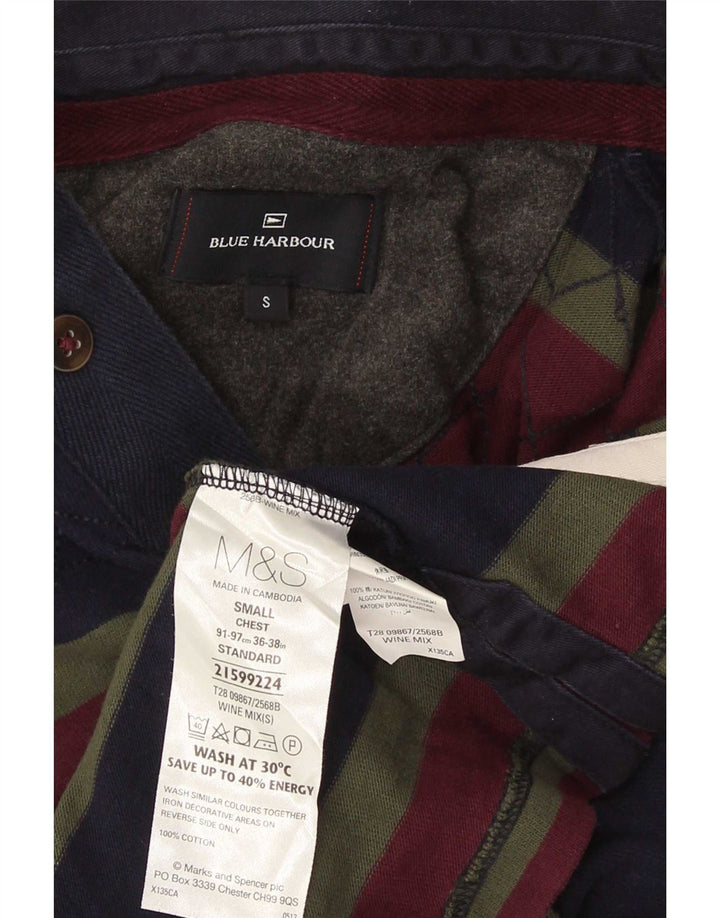 Męska niebieska koszulka polo do rugby Marks & Spencer, mała, wielokolorowa