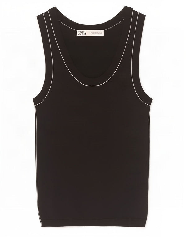 Top damski z kamizelką Zara UK 4 XS czarny