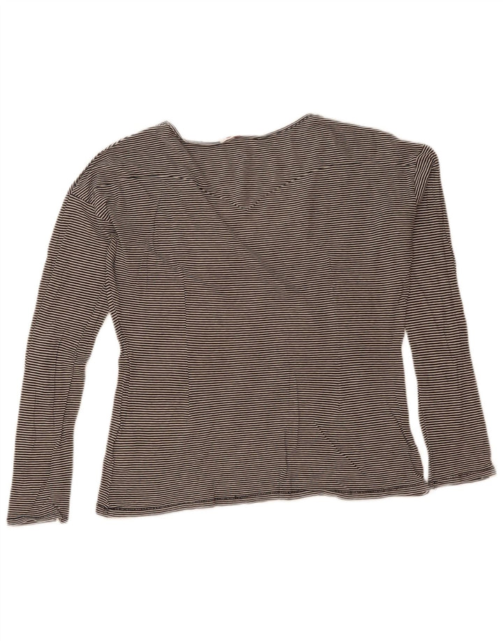 Damski top Levi's z długim rękawem, UK 14, średniej wielkości, czarny, bawełniany w paski