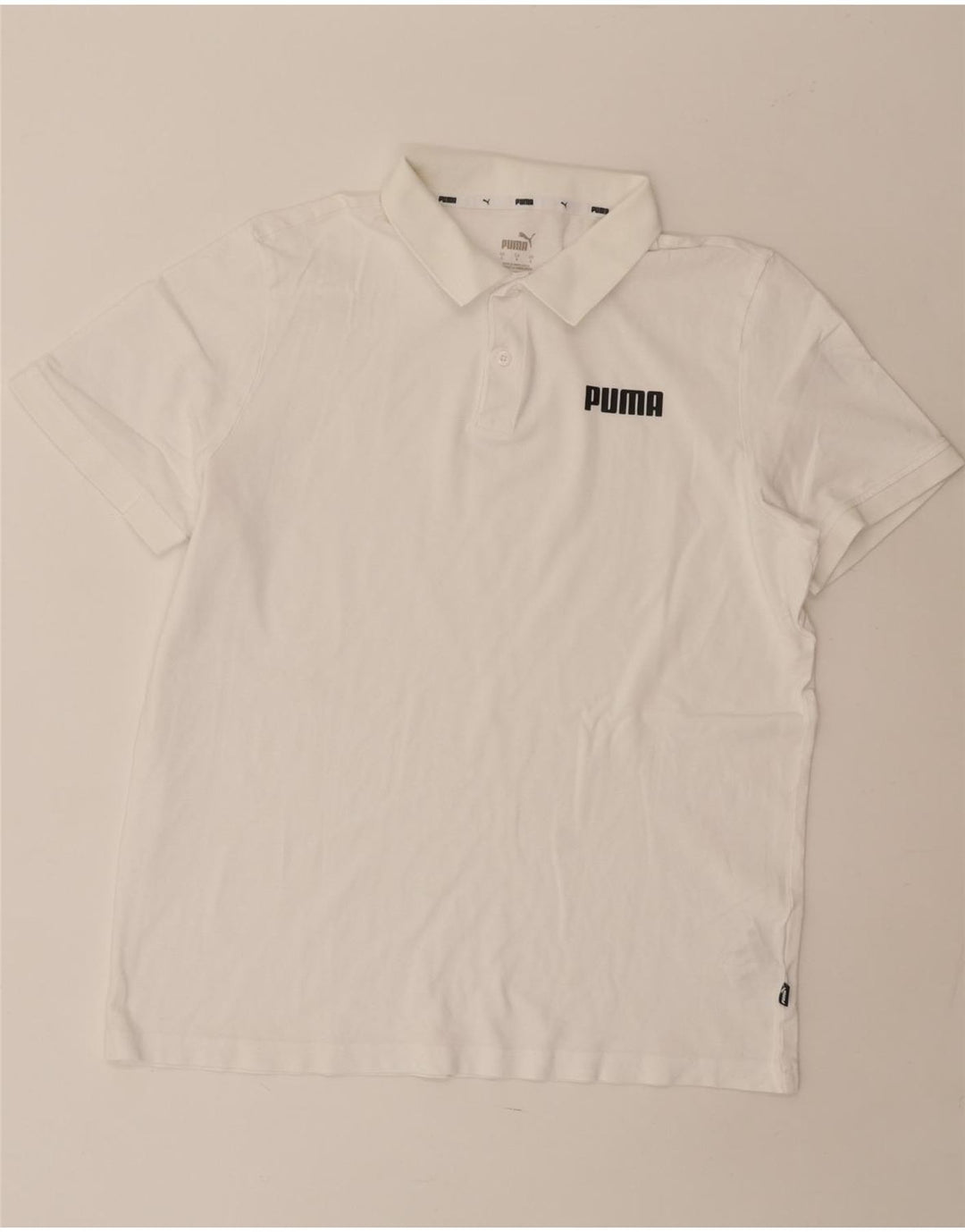 Męska koszulka polo PUMA, duża, biała, bawełniana