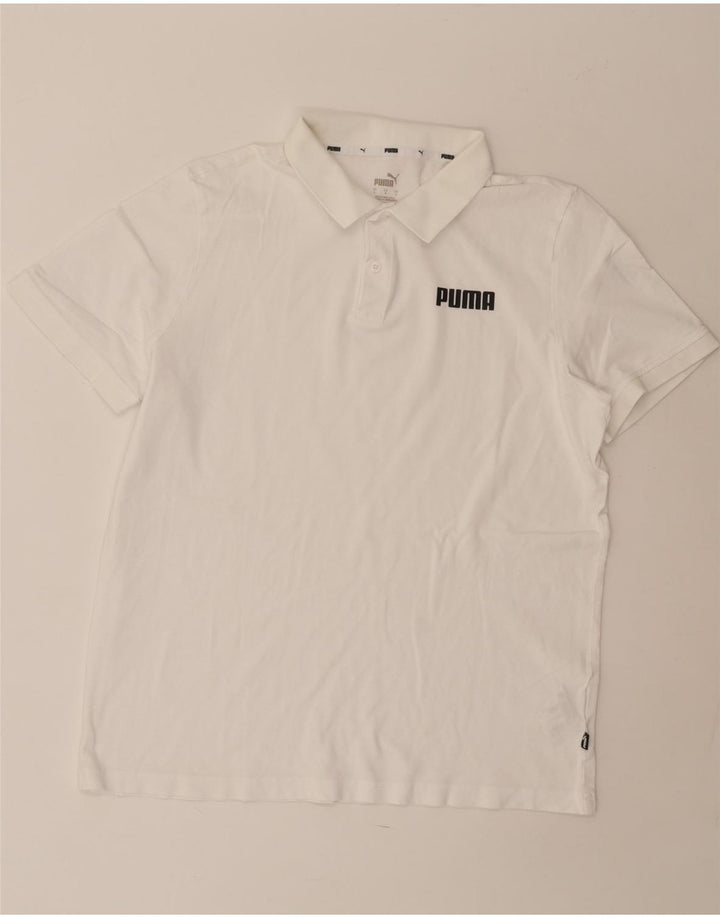 Męska koszulka polo PUMA, duża, biała, bawełniana