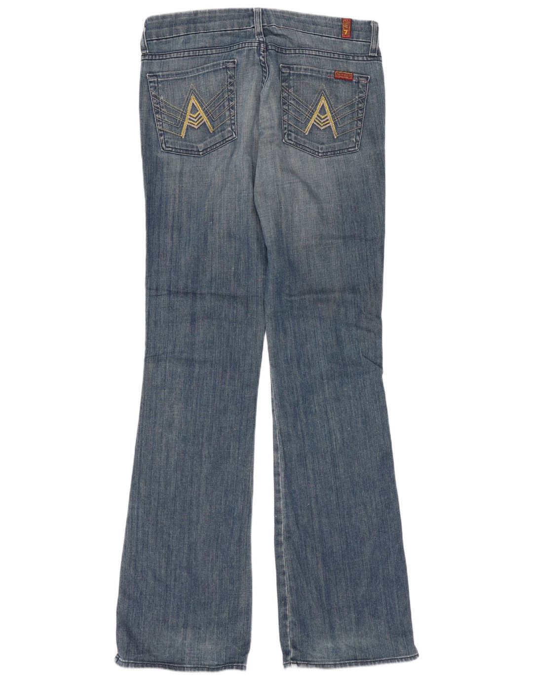 Damskie jeansy rozkloszowane 7 For All Mankind W32 L34 Niebieska bawełna
