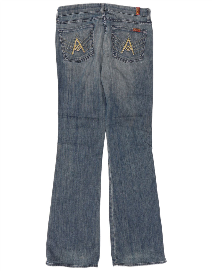 Damskie jeansy rozkloszowane 7 For All Mankind W32 L34 Niebieska bawełna