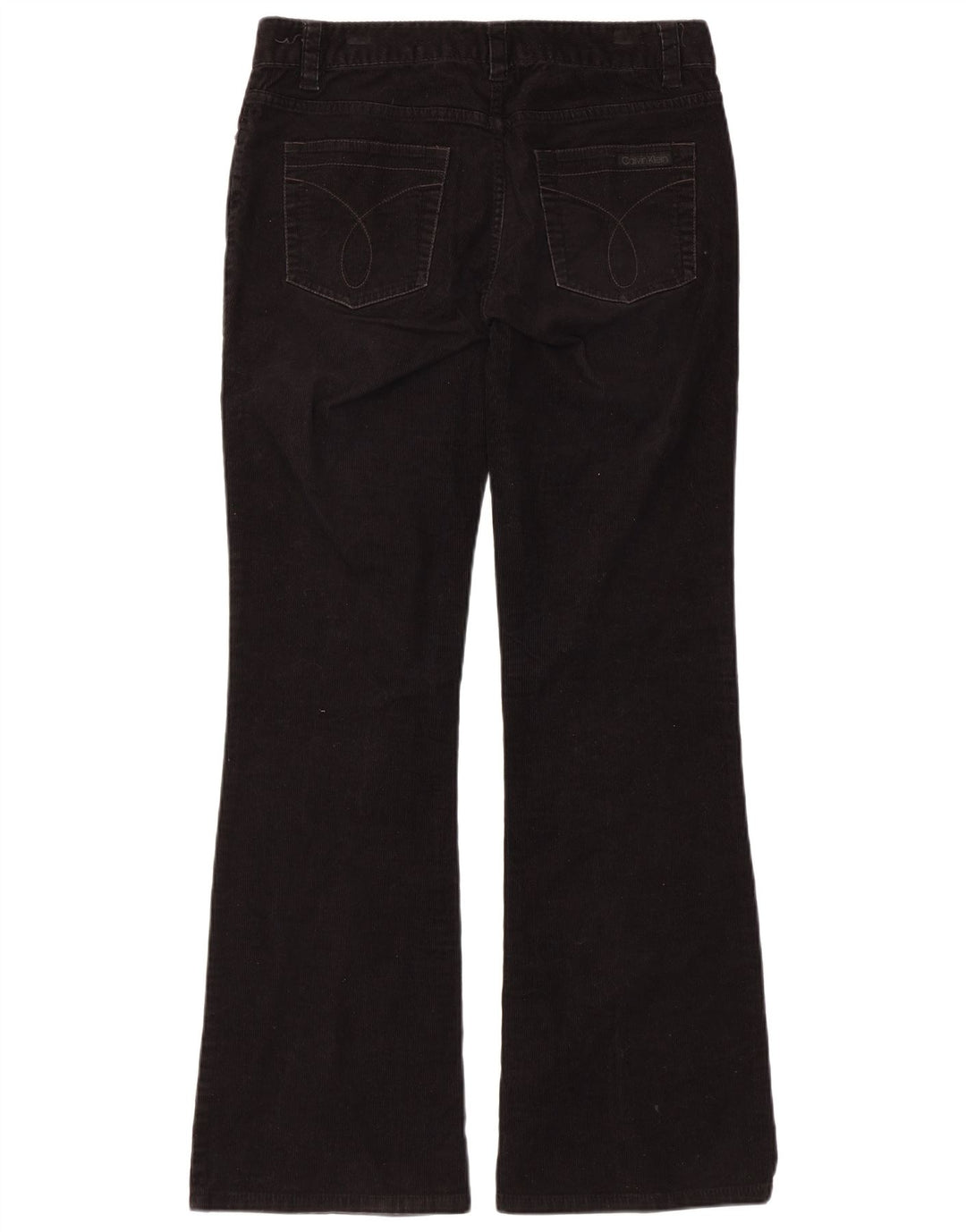 Damskie sztruksowe spodnie Calvin Klein Bootcut US 8 Medium W32 L31 Czarne