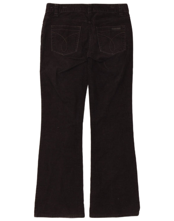 Damskie sztruksowe spodnie Calvin Klein Bootcut US 8 Medium W32 L31 Czarne