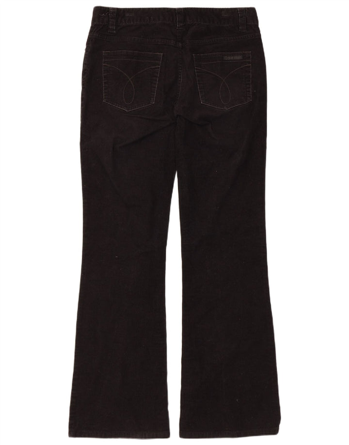 Damskie sztruksowe spodnie Calvin Klein Bootcut US 8 Medium W32 L31 Czarne