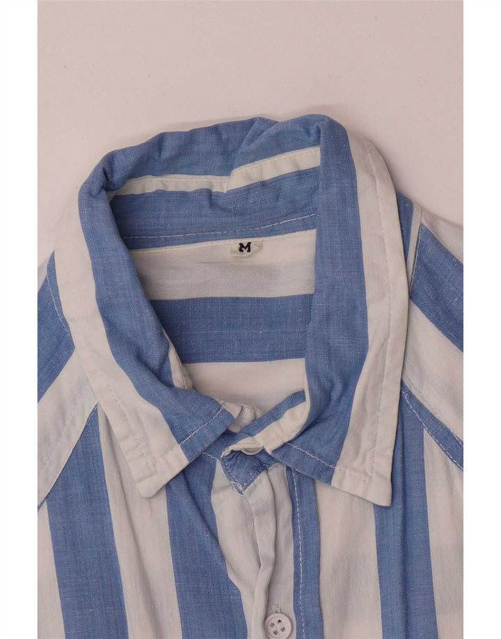 Koszula męska w stylu vintage, średnie niebieskie paski