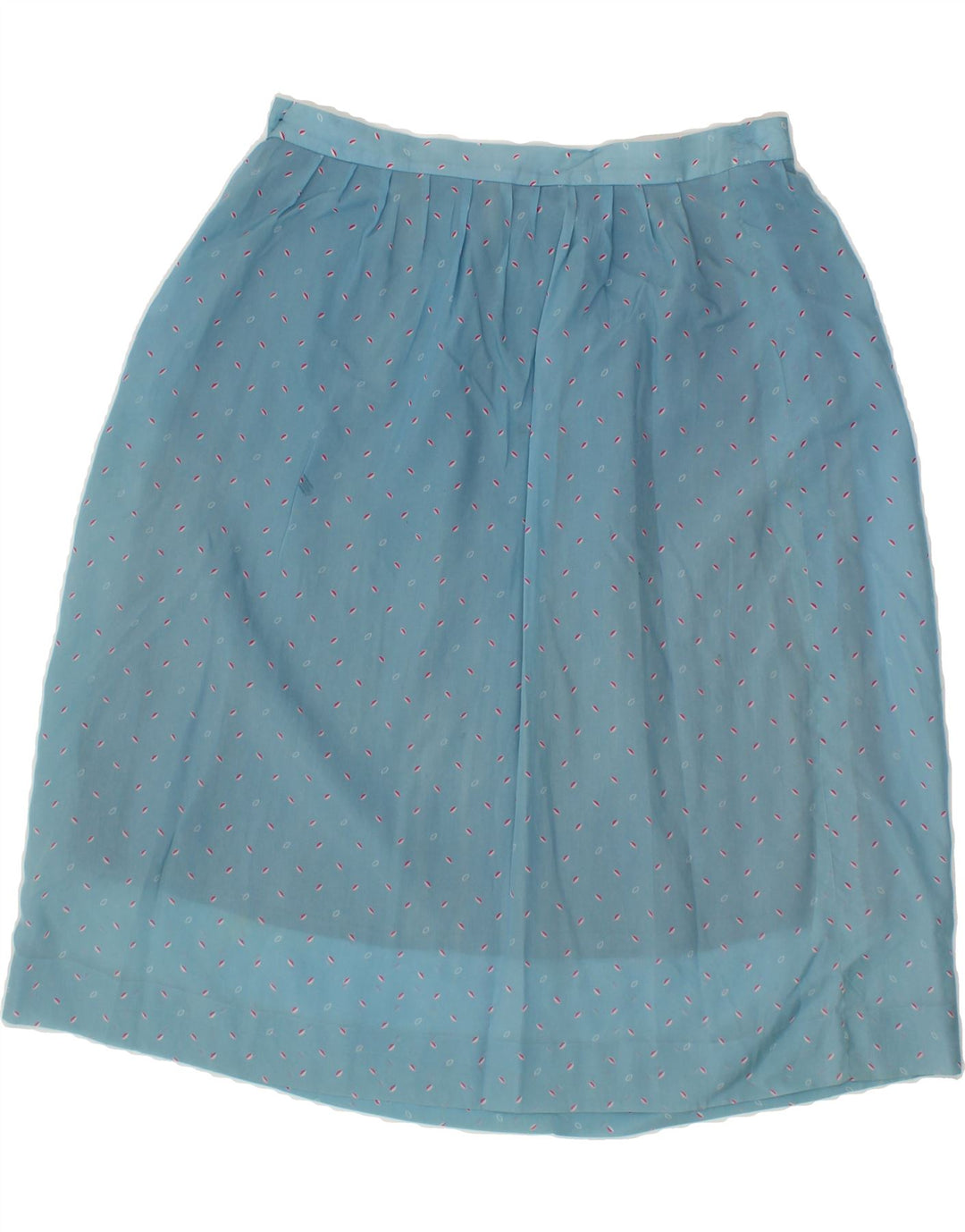 VINTAGE Womens A-Line Skirt W30 Medium  Blue Spotted Vintage Vintage and Second-Hand Vintage from Messina Hembry 