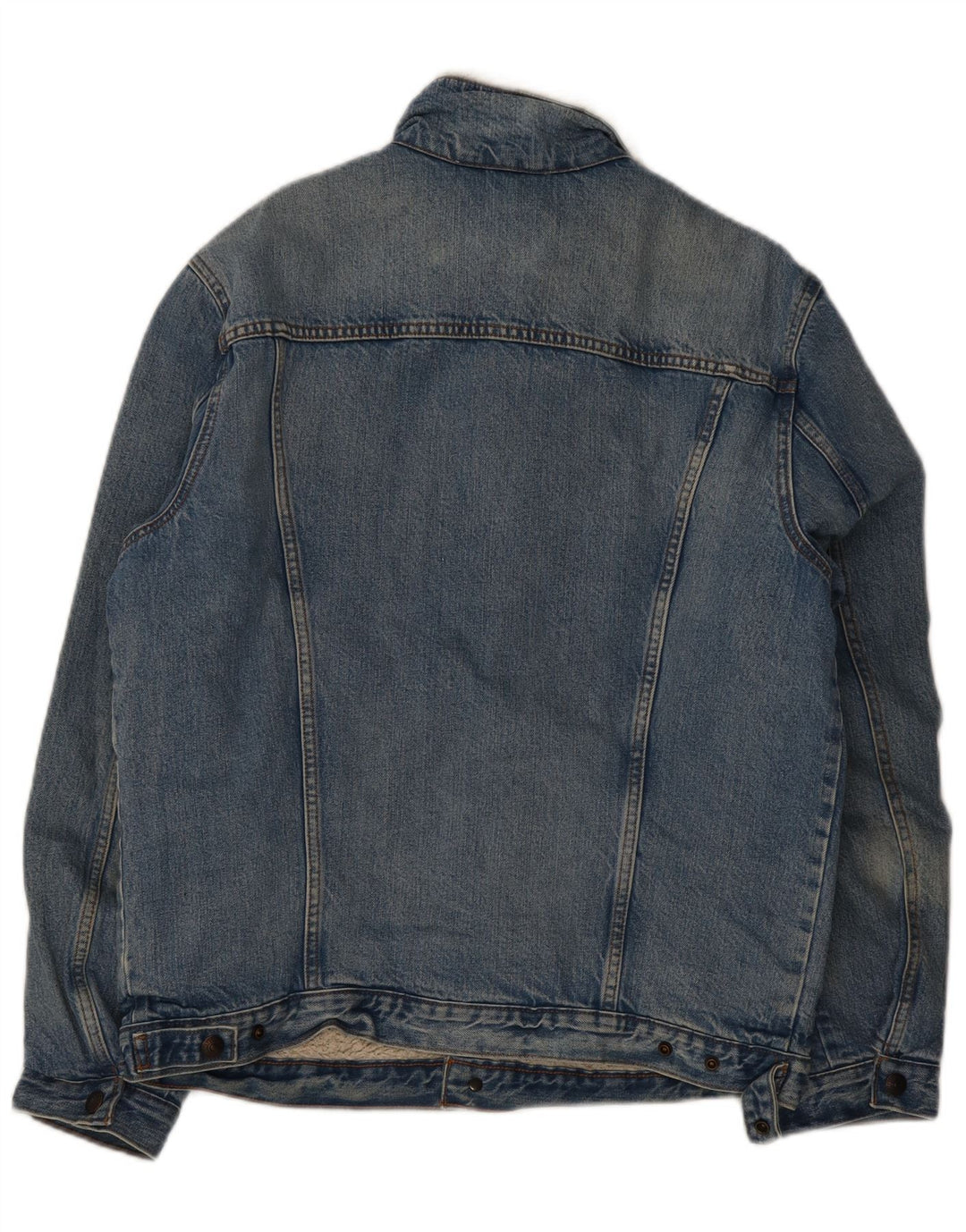 Męska kurtka dżinsowa Levi's Sherpa UK 40, duża niebieska bawełna